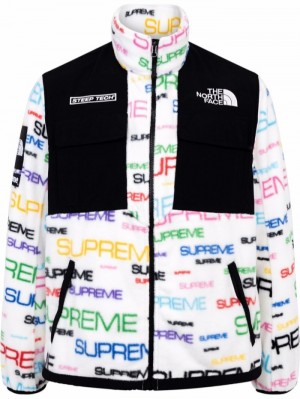 Supreme X The North Face Steep Tech Fleece Bílé | UMMB5880
