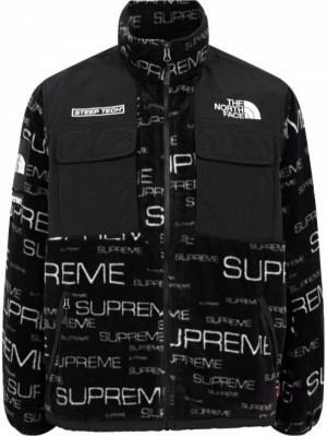 Supreme X The North Face Steep Tech Fleece Jacket Černé | PIJB8872