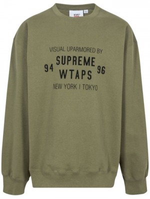 Supreme X Wtaps Crew-neck Zelene | EZYK0669