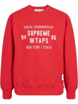 Supreme Xwtaps Crew Neck Červené | JQJS3006